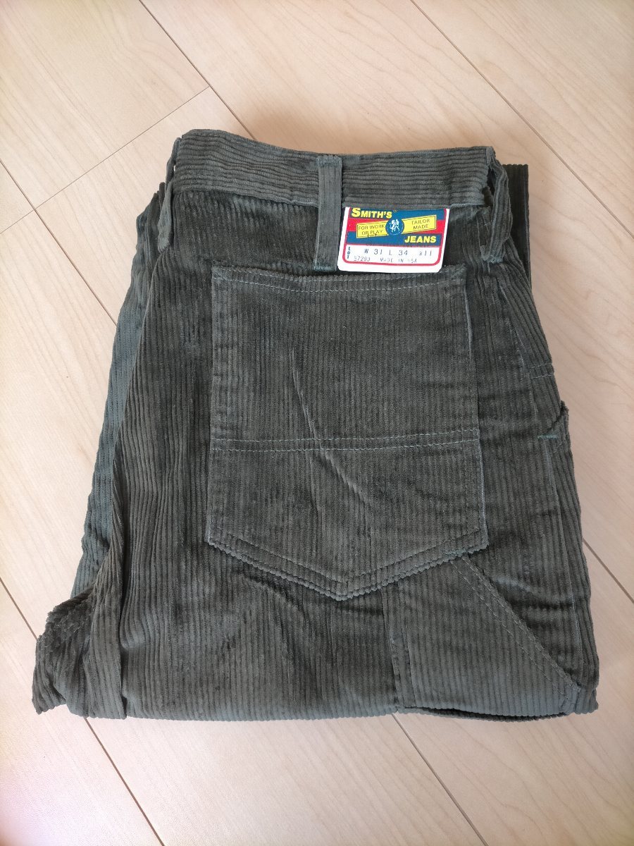 新品 デッドストック 90s USA製 ビンテージ SMITH'S AMERICAN スミスアメリカン コーデュロイ ペインターパンツ W31L34 ★アメカジ古着拍卖