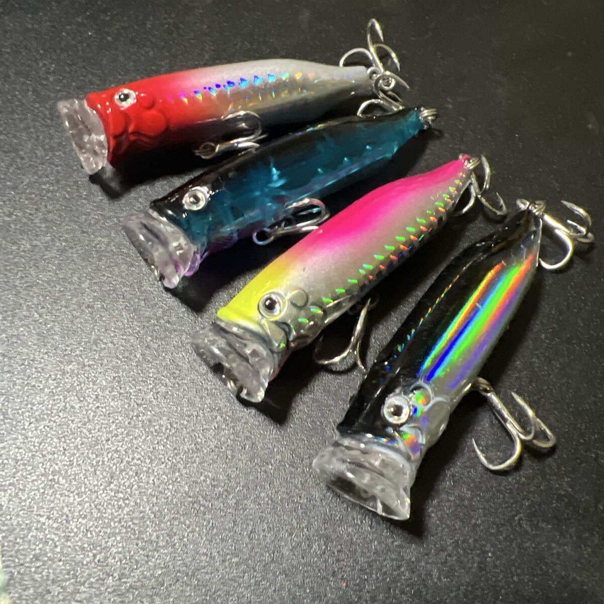 ルアーセット ポッパー4点 ソルトウォーター チヌ シーバス 海釣り拍卖