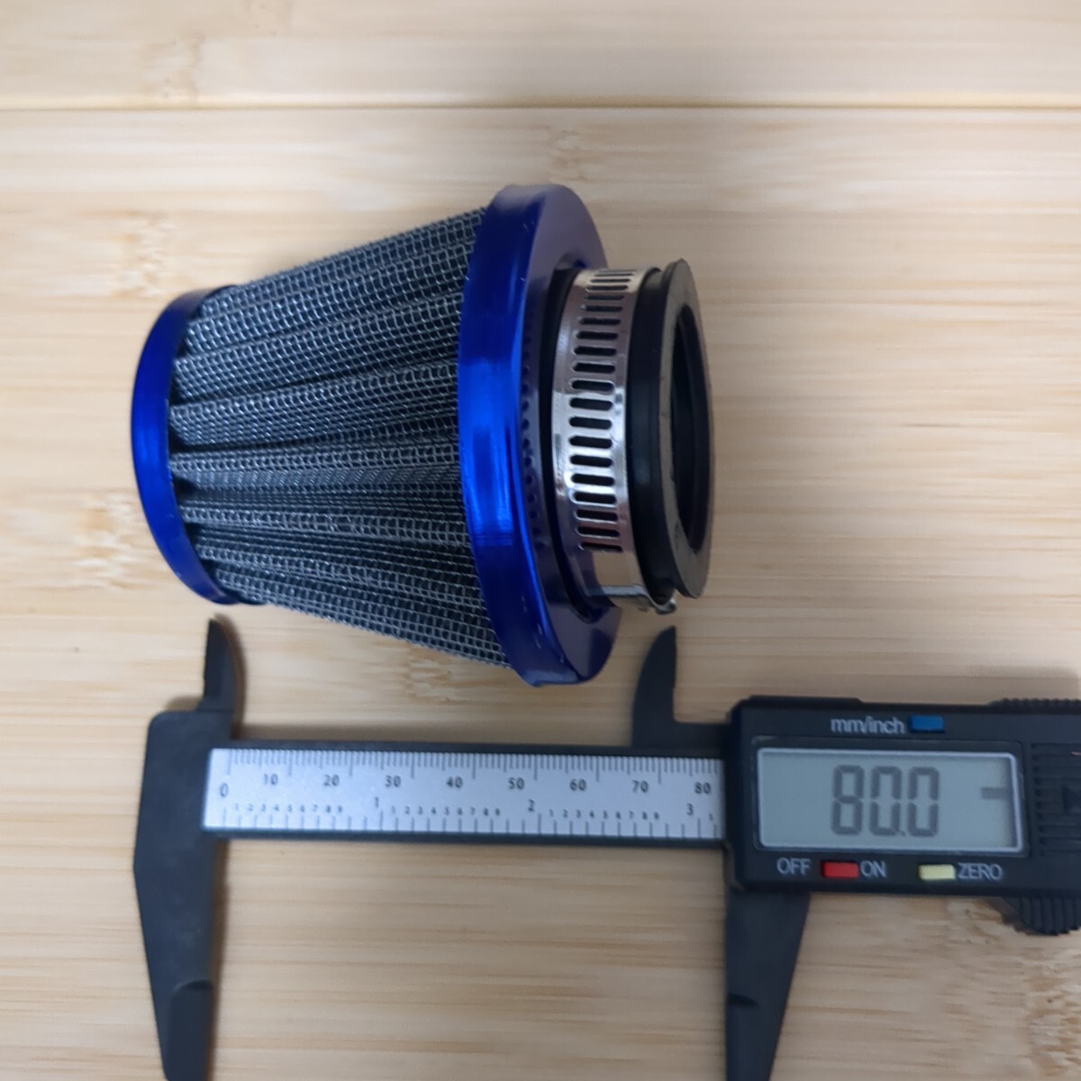 バイク エアクリーナー パワーフィルター エアフィルター【ブルー】 35mm 35パイ 汎用品 オートバイ 原付 キャブレター 拍卖