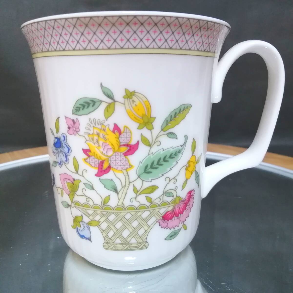 未使用◇自宅保管 ミントン ハドンホール トレリス マグカップ 花柄 フラワー MINTON拍卖