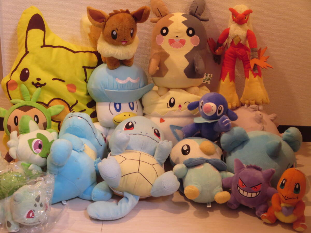 ロ ポケットモンスターぬいぐるみ16体セット!みず属性御三家多数!ポケモンセンター/タカラトミー/ピカチュウ/イーブイ/バシャーモ等々拍卖
