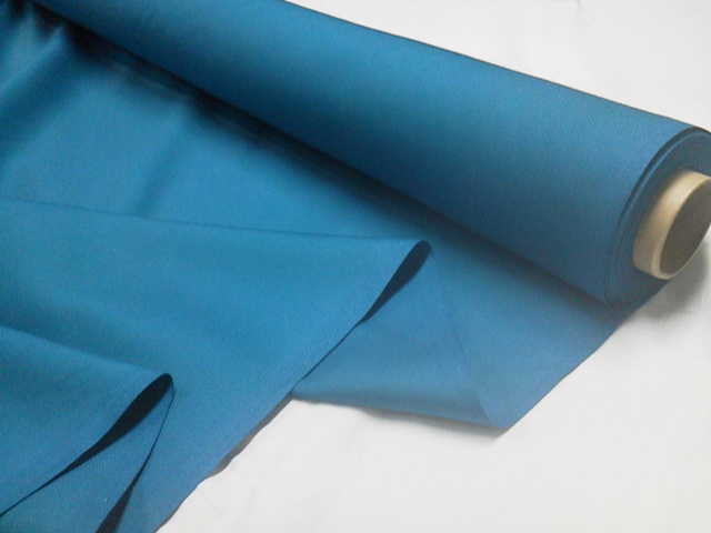 ★強い無地なら♪1m単位販売★(N-115) カラー オックス 生地 青色 112幅 ターコイズブルー 教材 衣装に 布 やや厚手 無地 カバン バッグ拍卖