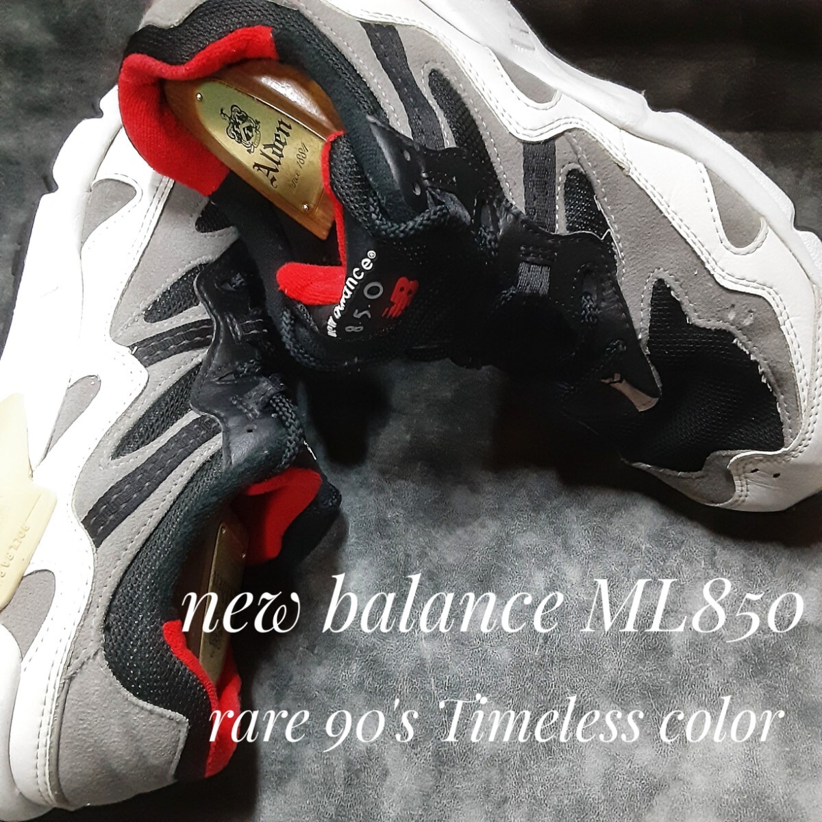 最値!定12980円!希少90's!タイムレスカラー!復刻オールドクラシックスタイル!ニューバランス ML850高級スニーカー!ブラック!黒赤灰白 26cm拍卖