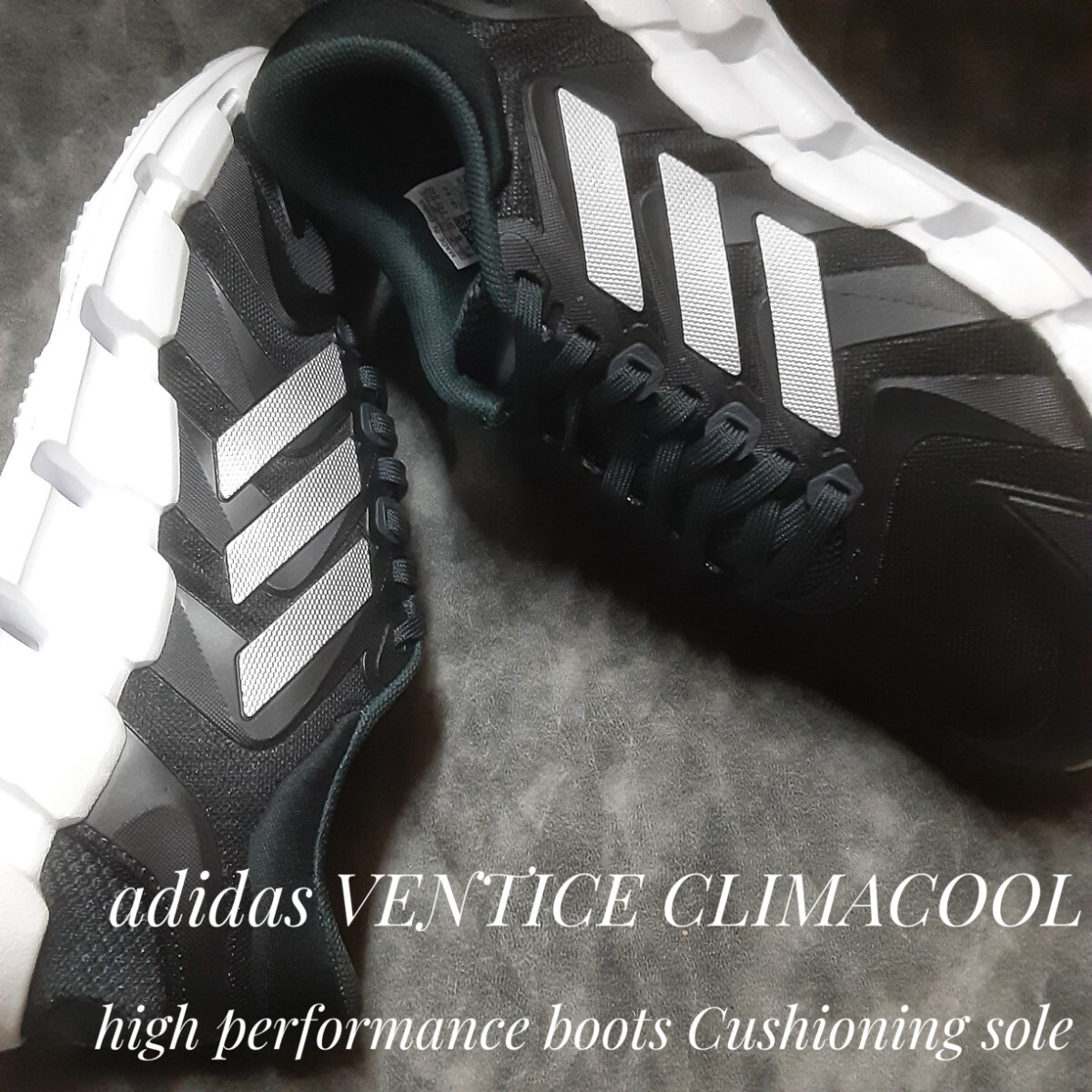 最値!新品!定8800円!高性能ブーストクッショニングソール!アディダス クライマクール ベンディス スニーカー!ブラック!黒 24.5cm ラスト1点拍卖