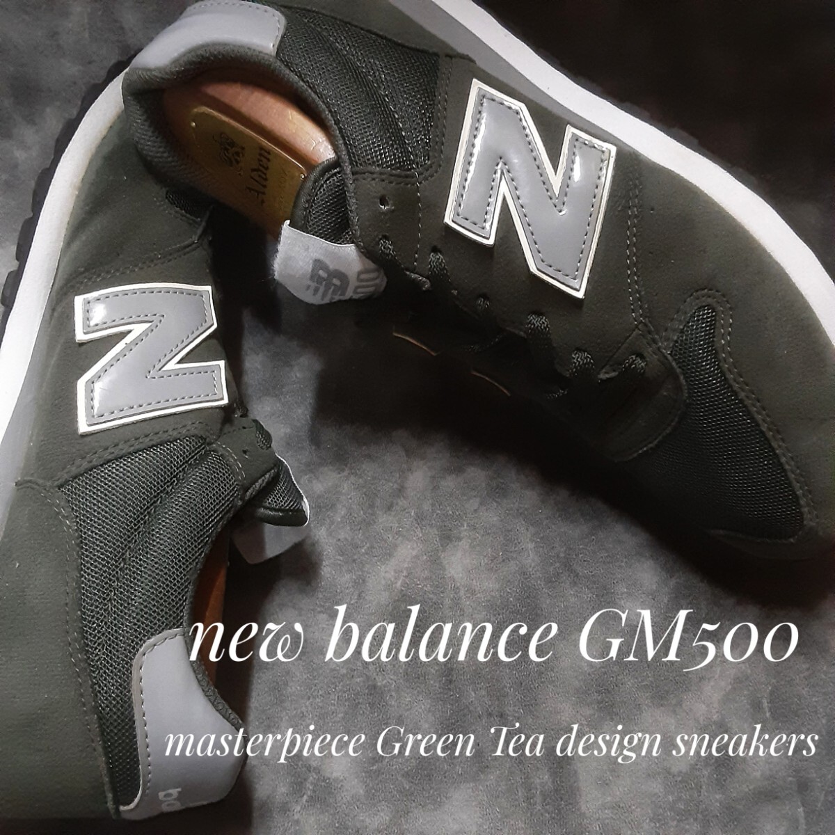 最値!復刻レトロクラシックスタイル!名作ジャーマンデザイン!ニューバランス GM500高級スニーカー!緑茶グリーン!27cm拍卖