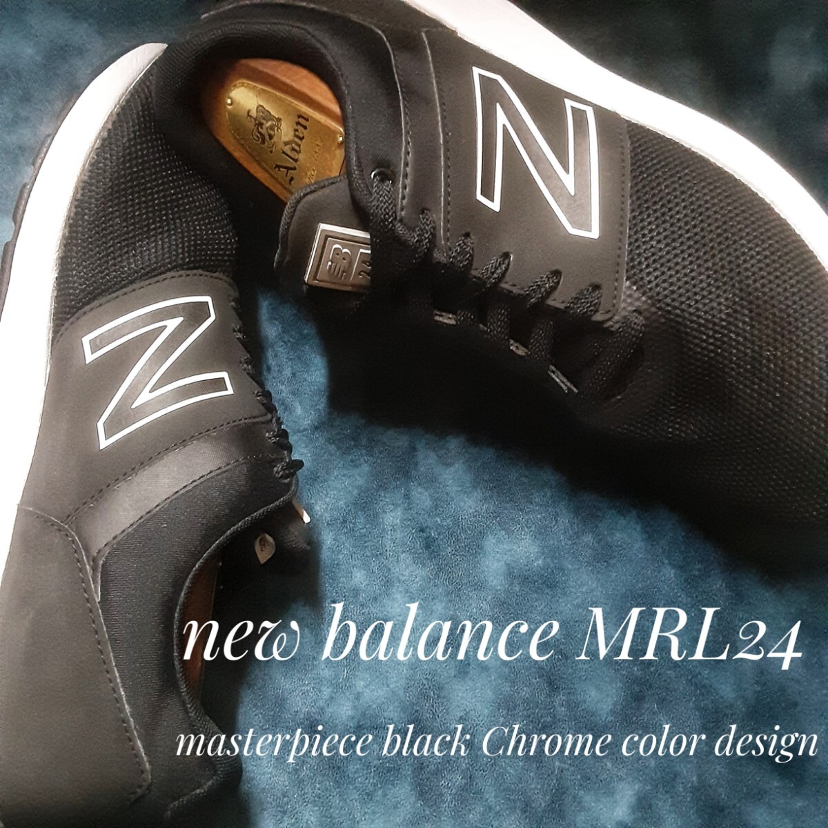最値!00's復刻!クラシックY2Kスタイル!生産終了!ブラッククロームカラー!ニューバランス MRL24高級軽量 スニーカー!黒色白 27cm拍卖