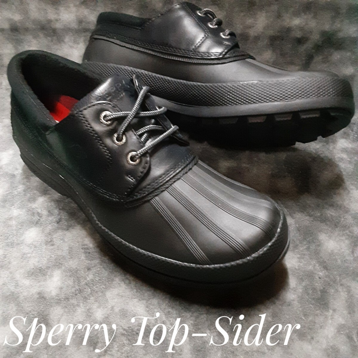 最値!新品!定13200円!生産終了!初代復刻米国デザイン!スペリー トップサイダー ゴールドベイスリーアイ ビーン シューズ!ブラック!黒 27cm拍卖