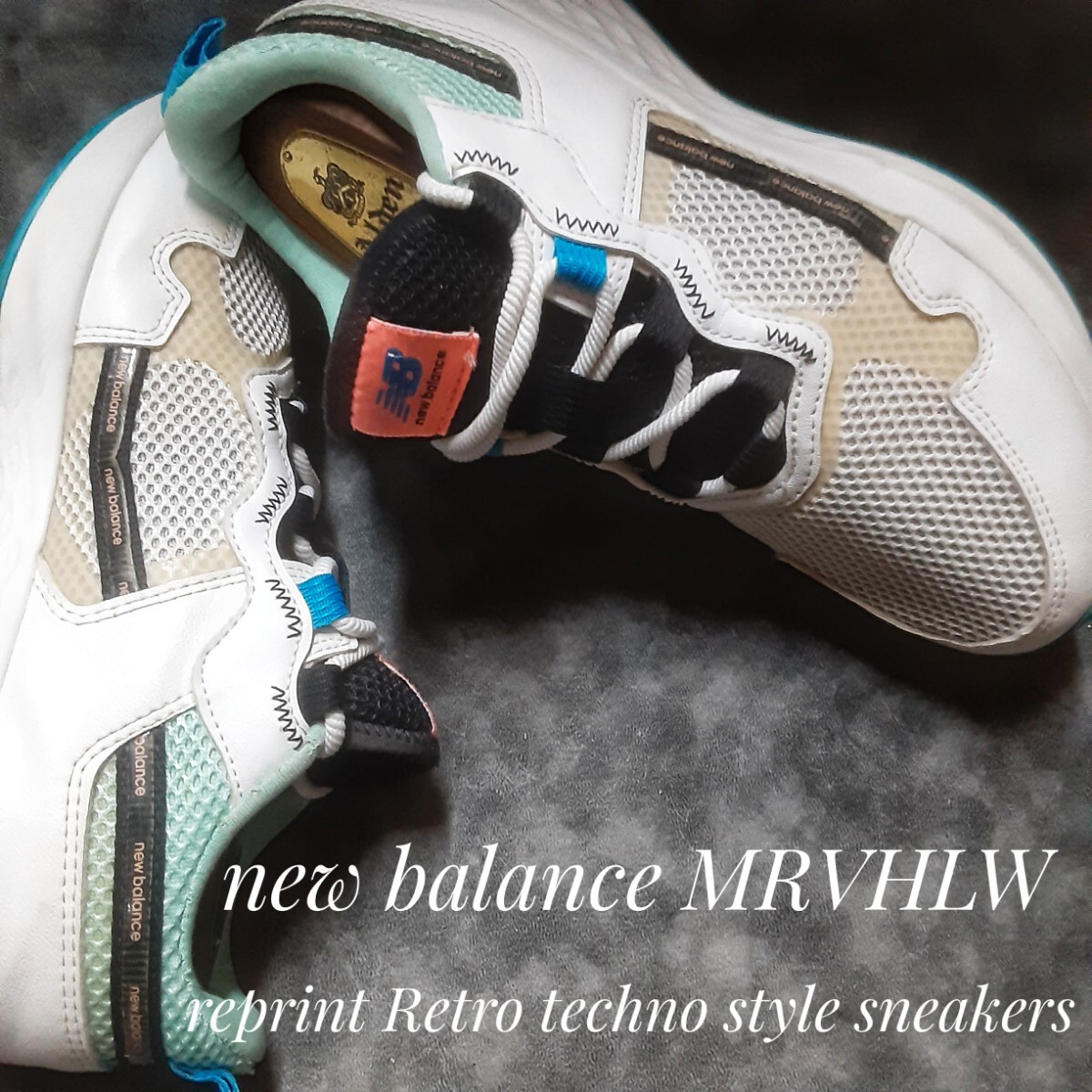 最値!復刻レトロテクノスタイル!海外チェーンロゴモデル!高性能フレッシュフォームソール!ニューバランス ロアブ スニーカー!ホワイト 25cm拍卖