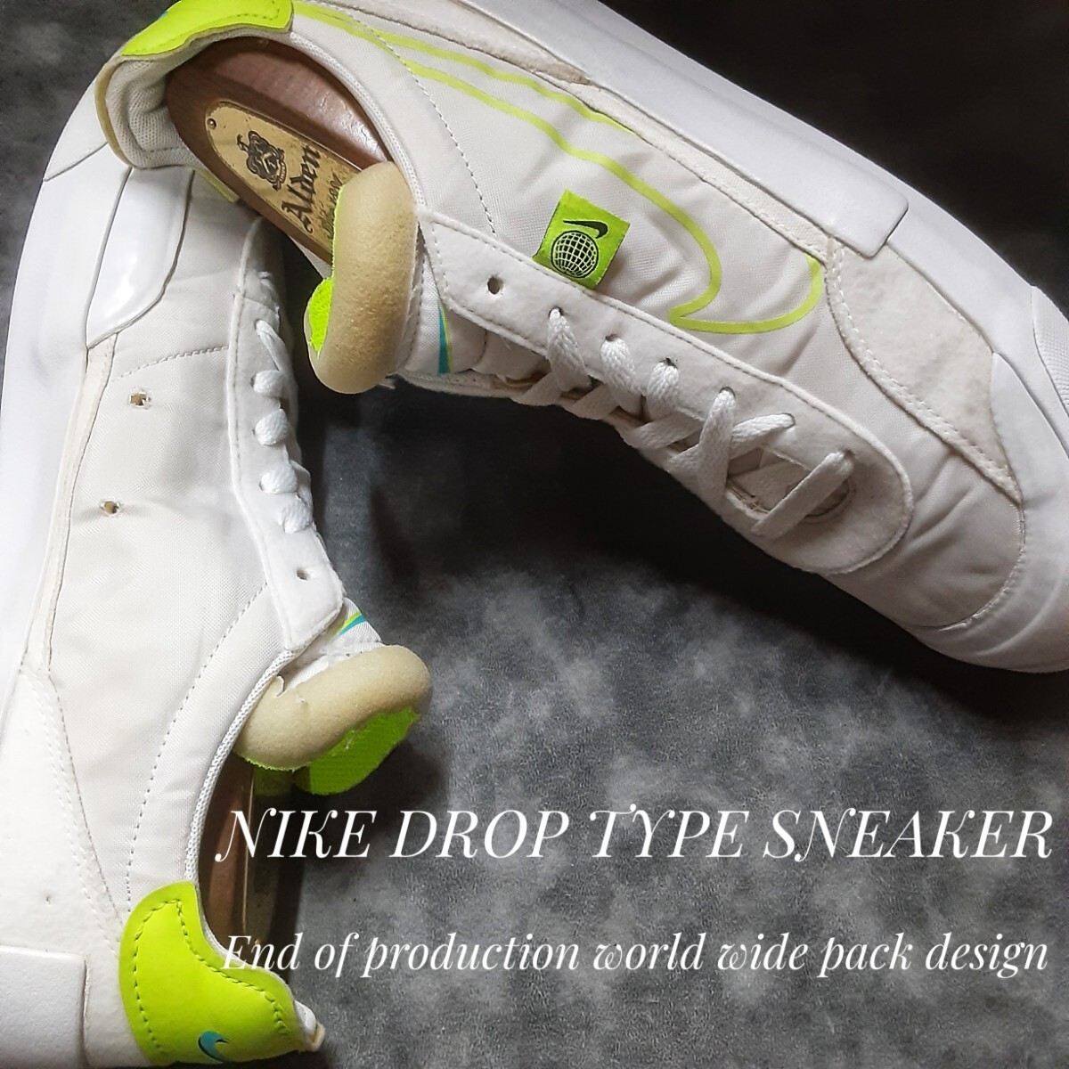 最値!定10290円!希少ワールドワイドパック!シールドキャップ!名作ネオンスウォッシュ!ナイキ ドロップタイプ スニーカー!ホワイト!白 27cm拍卖