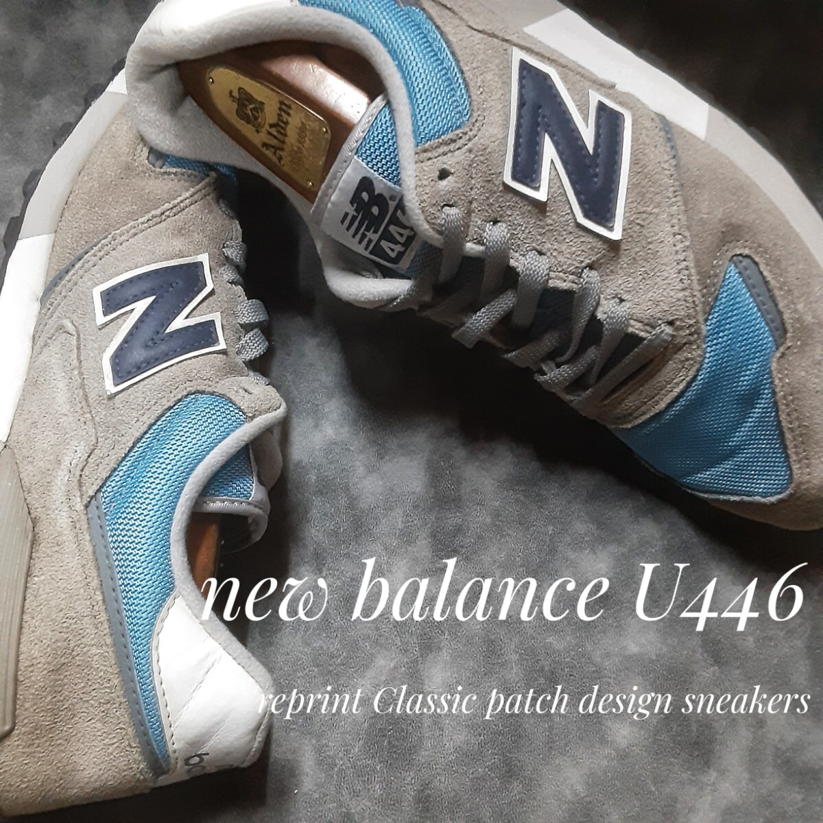 最値!90'sレトロヘリテージスタイル!希少海外!ハワイアンレトロカラー!ニューバランス U446 旧ヌバックレザー スニーカー!グレー ビッグ 29拍卖