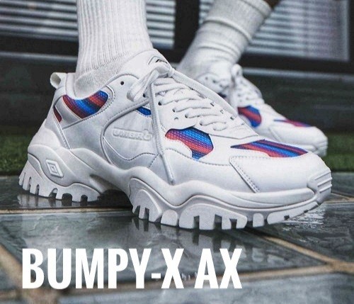 最値!定16500円!トリプルコラボ!アンブロ×アトモス×FLAG×FC東京 バンピーエックス スニーカー!別注サッカーユニフォームデザイン!27.5拍卖