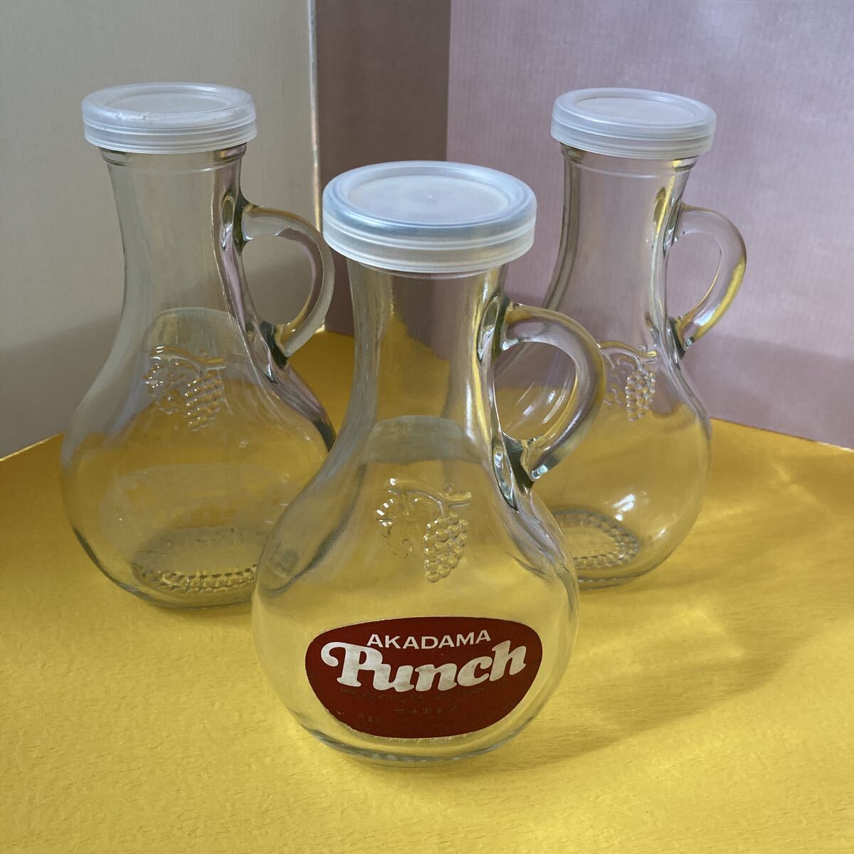 n6263 赤玉パンチ ガラス瓶 から瓶 3本セット 昭和レトロ 当時物拍卖