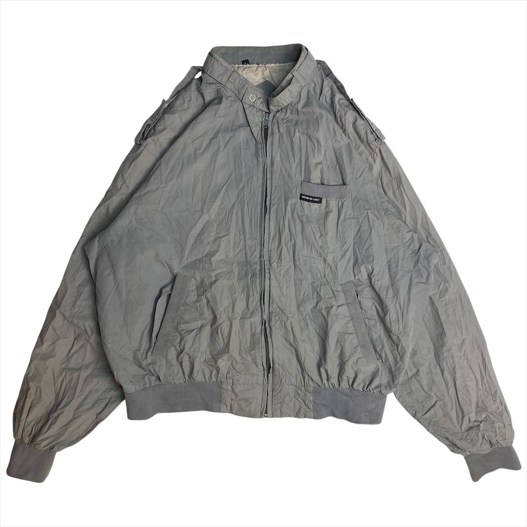 Vintage Members only ジップアップ ジャケット メンズ L グレー 古着 スイング スウィング トップ ブルゾン ビンテージ ヴィンテージ拍卖