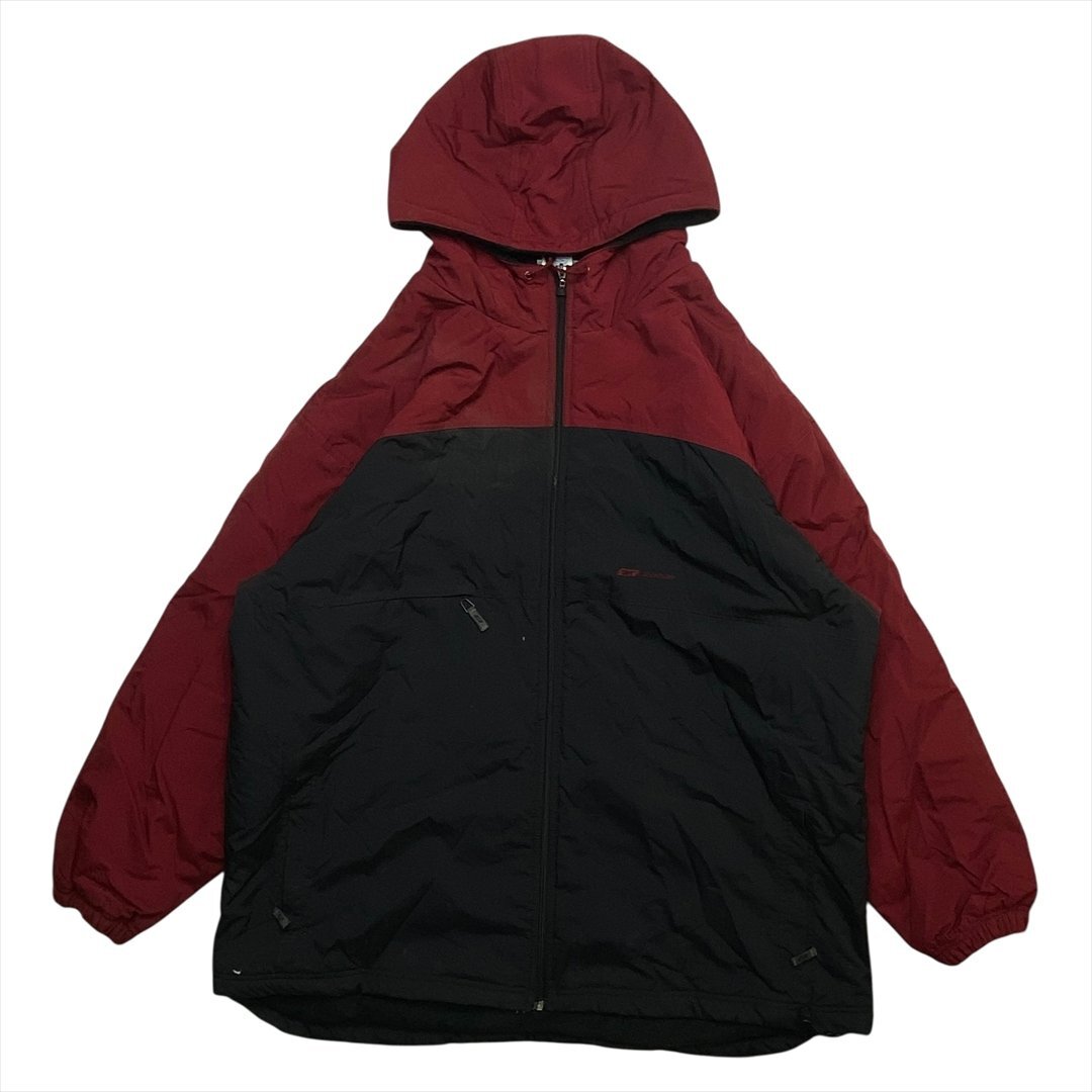 Vintage 00s REEBOK リーボック 裏フリース ナイロン アノラック パーカー メンズ XXL ブラック 古着 ジャケット ビンテージ ヴィンテージ拍卖