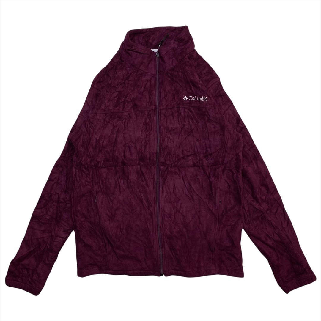 Vintage Columbia コロンビア ジップアップ フリース ジャケット レディース S ワインレッド 古着 アウトドア ビンテージ ヴィンテージ拍卖