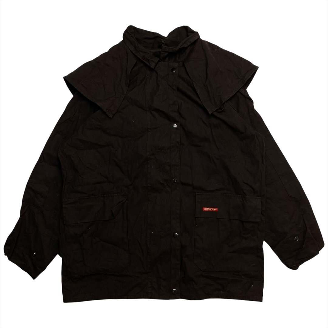 Vintage R.M.Williams オイルスキン ジャケット レディース S ブラウン 古着 オイルド コート ロングホーン ビンテージ ヴィンテージ拍卖