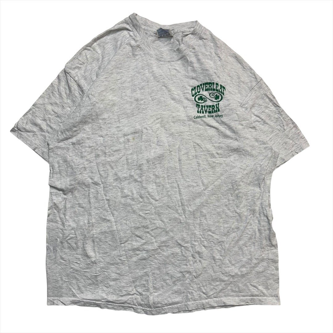 Vintage 00s Hanes ヘインズ Cloverleaf Tavern St. Patrick's Day 2002 ロゴ Tシャツ 半袖 メンズ XL グレー 古着 Y2K ヴィンテージ拍卖