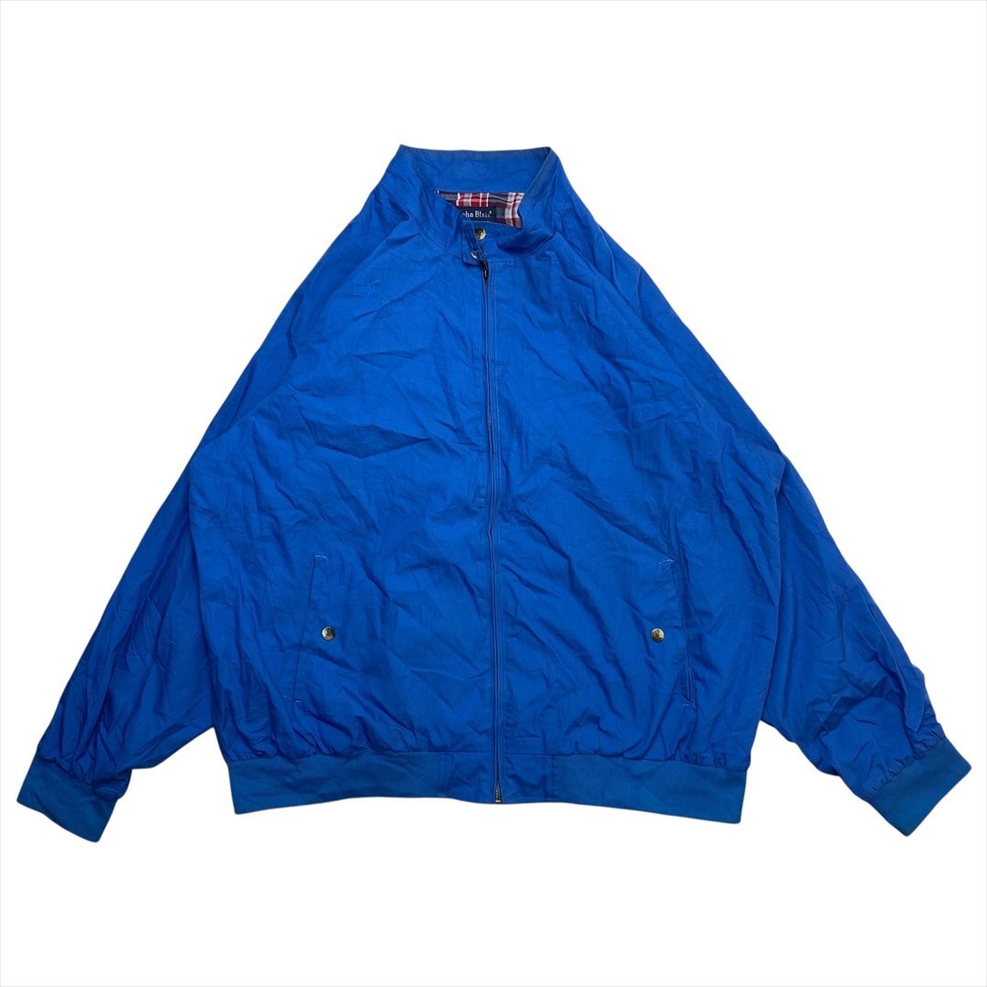 Vintage 90s John Blair ハリントン ジャケット メンズ XXL ブルー 古着 スイング スウィング トップ ブルゾン ビンテージ ヴィンテージ拍卖