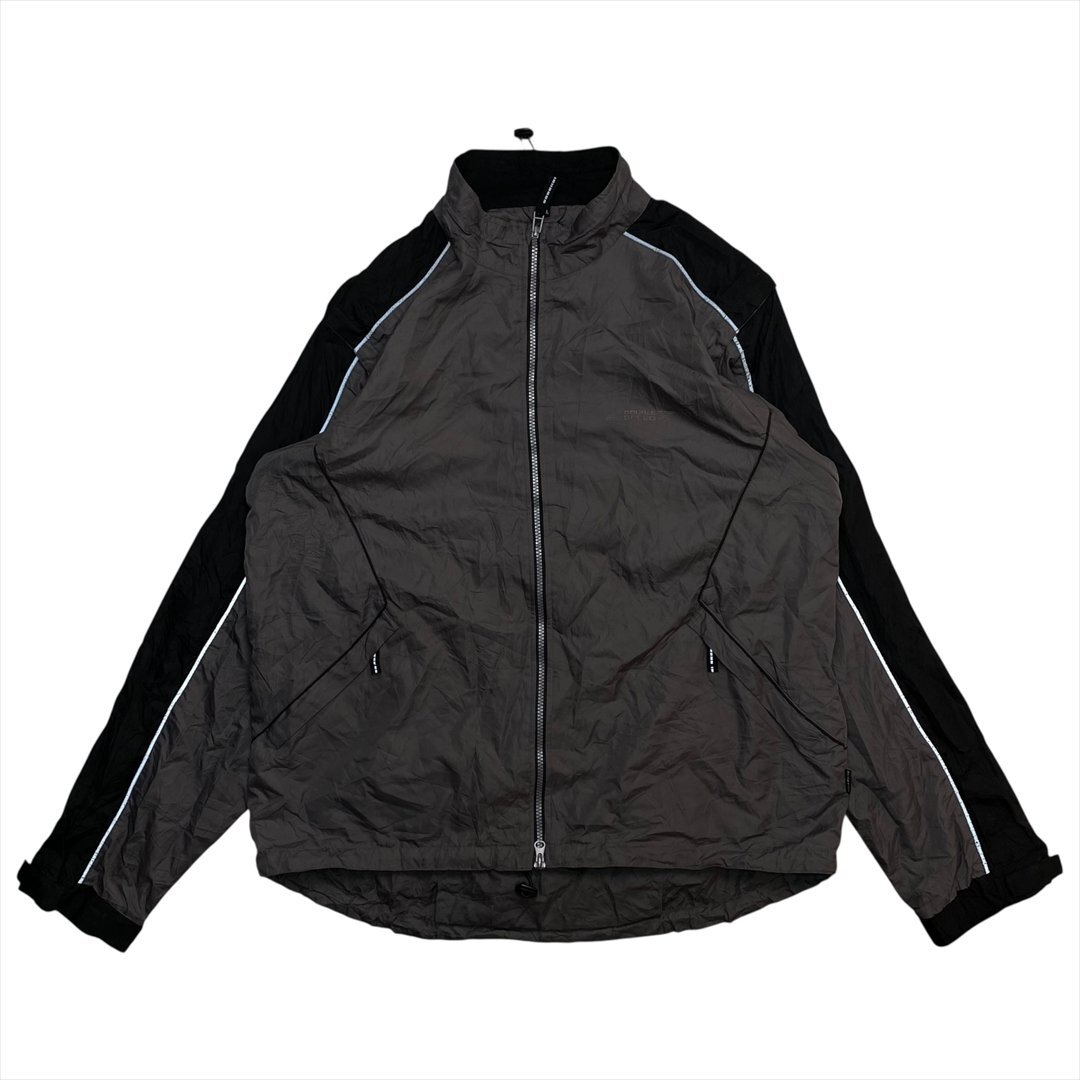 Vintage DOUBLE SPEED フルジップ ナイロン ジャケット メンズ XXL グレー 古着 ジップアップ ウインド ウィンド ブレーカー ヴィンテージ拍卖