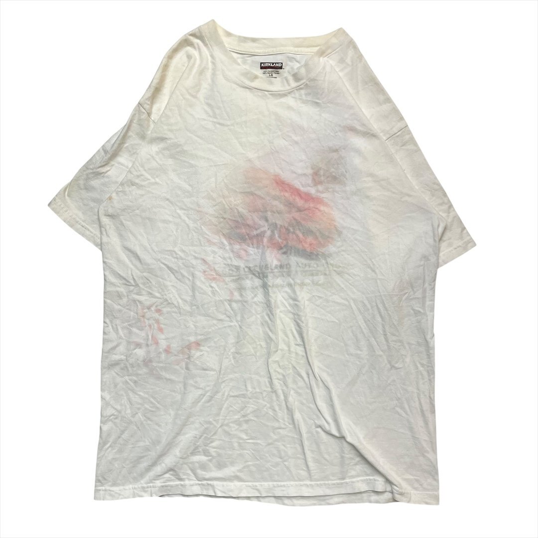 Vintage KIRKLAND フェード アート Tシャツ 半袖 メンズ L ホワイト 古着 クルーネック ビンテージ ヴィンテージ拍卖