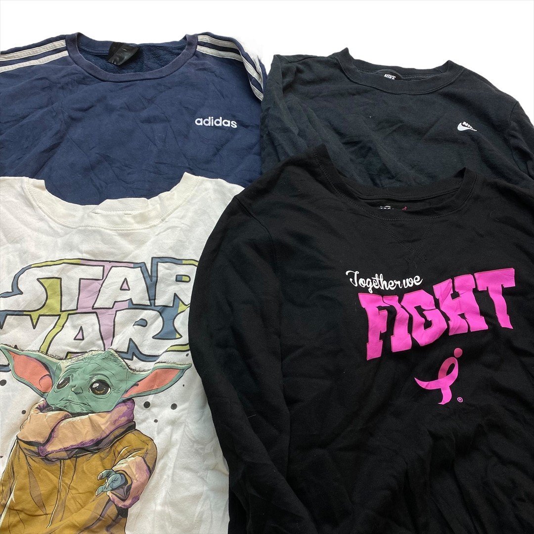 【1円スタート】 スウェット Sweat Shirts 8着 アソート アディダス ナイキ 他 ワンポイント スポーツ セット まとめ売り USED 古着 転売拍卖