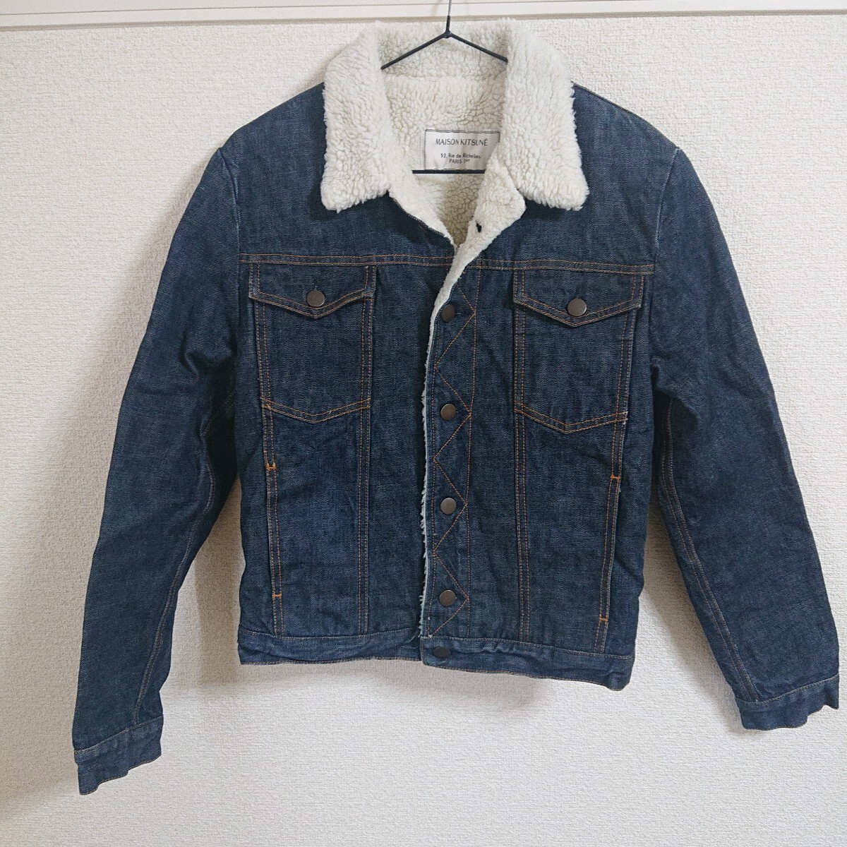 MAISON KITSUNE メゾンキツネ ボア付きデニムジャケット セルビッジ サイズ:XS拍卖