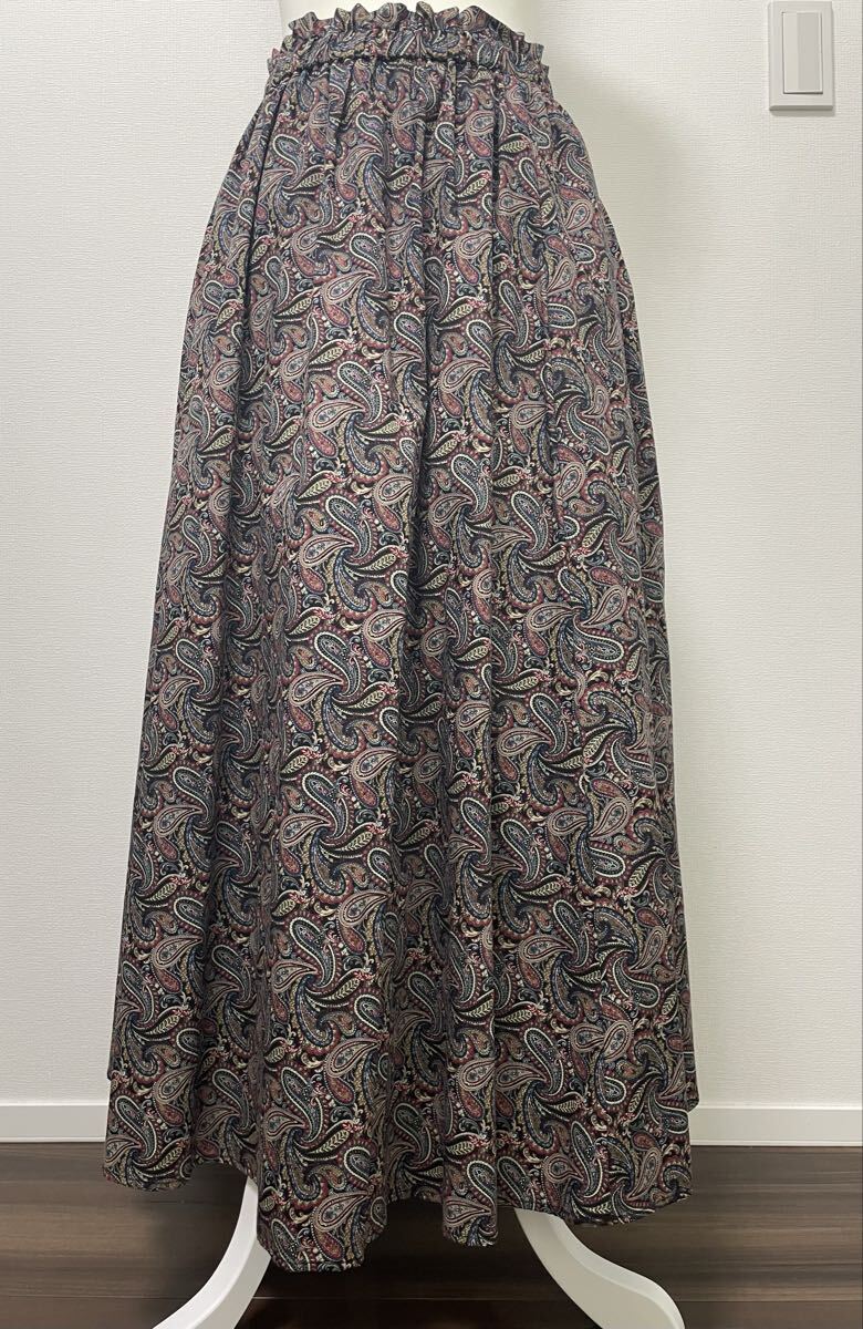 Le Melange ルメランジュ ペイズリープリント フレアスカート FREE SIZE拍卖