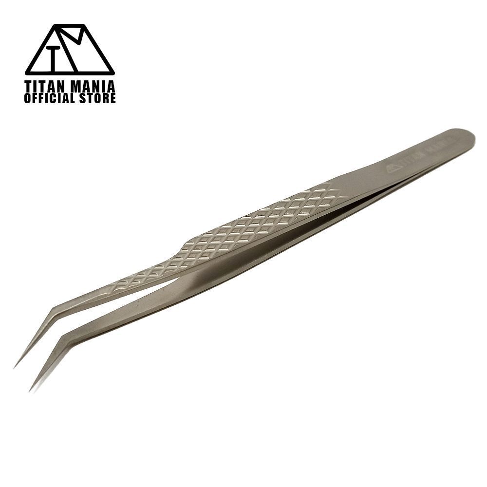 TITAN MANIA チタンマニア ピンセット チタン製 精密ピンセット 先曲がりタイプ 超軽量 頑丈 工具 DIY プラモデル デカール titan1957拍卖