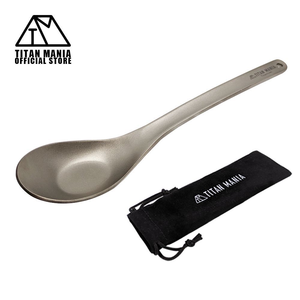 TITAN MANIA チタンマニア レンゲ チタン製 軽量 直火 頑丈 スプーン 一体型 調理器具 キッチンツール キャンプ ソロキャンプ titan2158拍卖