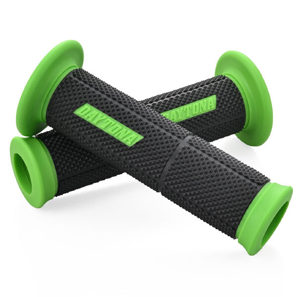 デイトナ DAYTONA GRIPPY GRIP グリッピーグリップ φ22.2ハンドル用 【GG-DUAL-BASE2】 ブラック/グリーン 全長123mm エンド貫通 61814拍卖