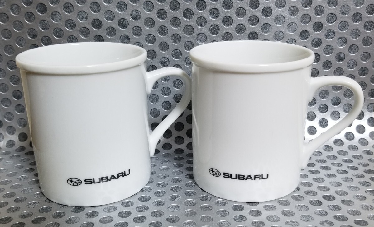 スバル SUBARU オリジナルペアマグカップ ホワイトコーヒーカップ拍卖
