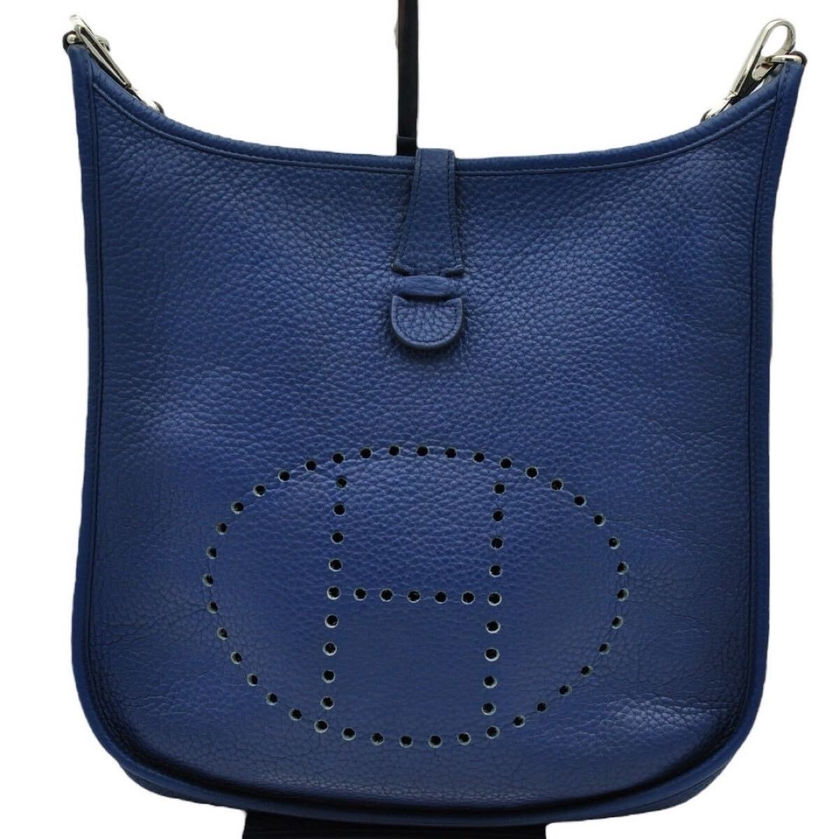 HERMES 美品 エヴリン 3 PM ブルー □N刻印 ショルダーバッグ B00023拍卖