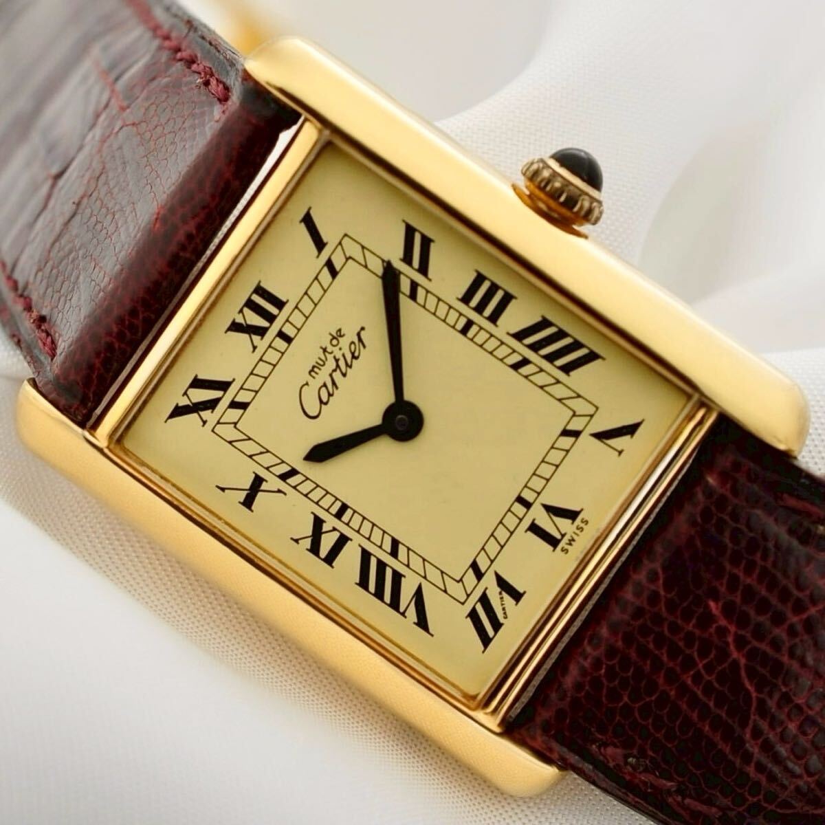 Cartier 磨き済 ヴェルメイユ マストタンクLM 手巻き メンズ拍卖