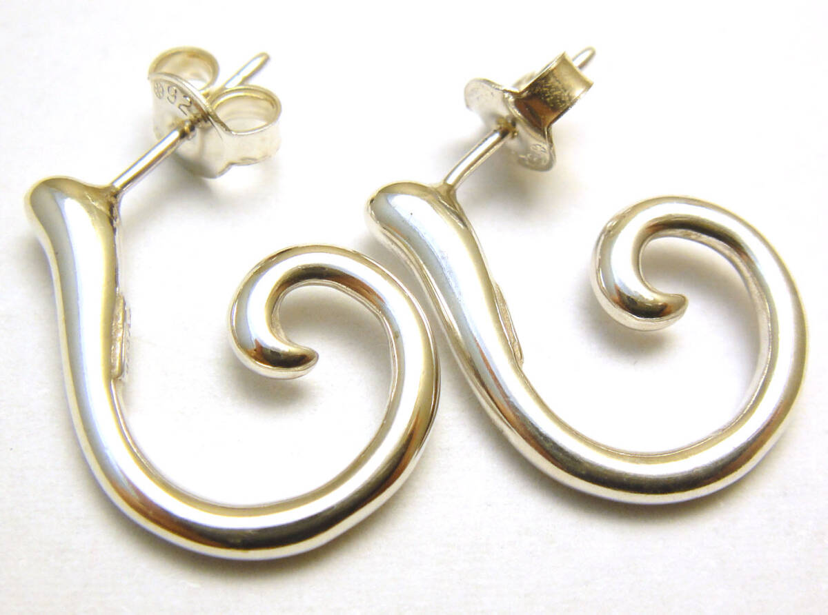 SP◆美品◆洗浄済SILVER925 ヴィンテージデザイン シルバーピアス 925拍卖
