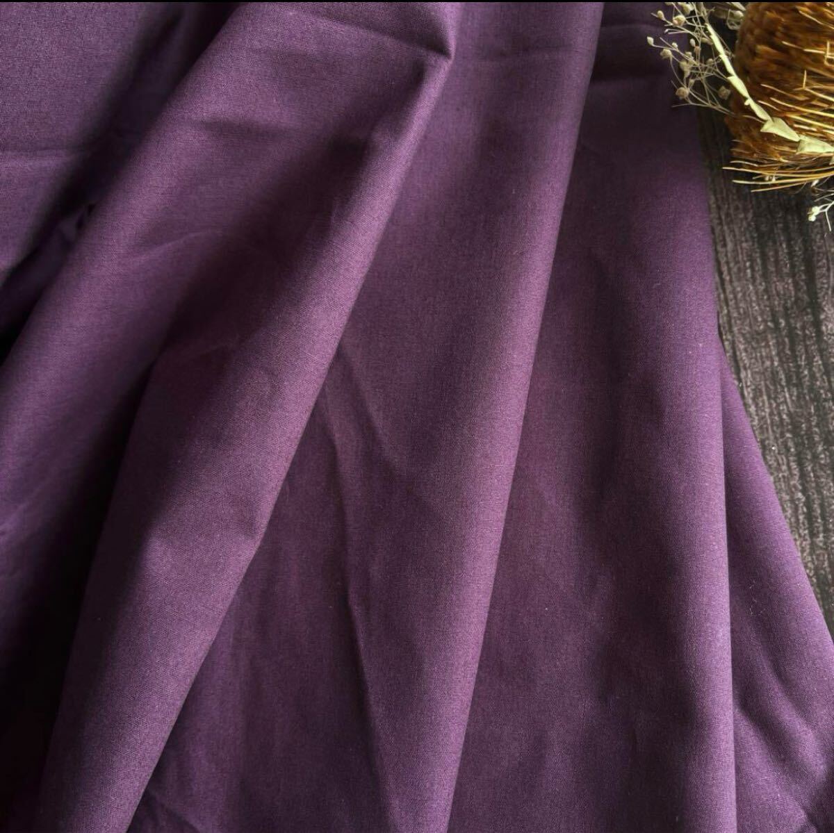 コットンブロード生地 紫 濃いめグレープ 無地 幅150×200cm拍卖