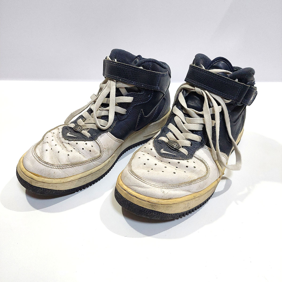 NIKE ナイキ 靴 スニーカー シューズ AF-1 AIR FORCE 1 MID 630136 141 US8/26cm 中古現状品 ya2799拍卖