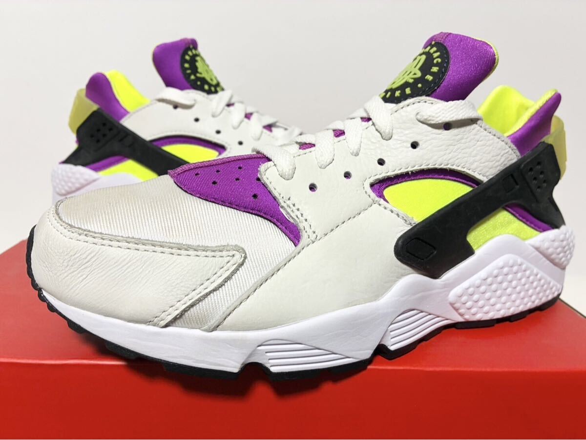 2018 新品箱付 NIKE AIR HUARACHE RUN 91 WHITE BLACK YELLOW ナイキ エア ハラチ ラン ホワイト ブラック イエロー 27cm US9 AH8049-101拍卖