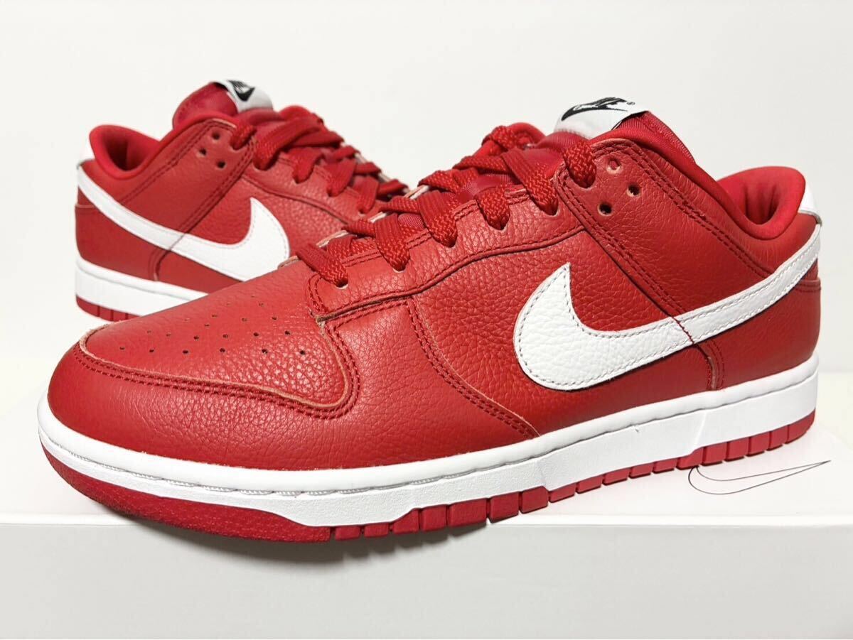 2021 国内新品 NIKE DUNK LOW BY YOU RED WHITE BLACK ナイキ ダンク ロー バイユー レッド ホワイト 赤白 赤 白 26.5cm US8.5 AH7979-992拍卖