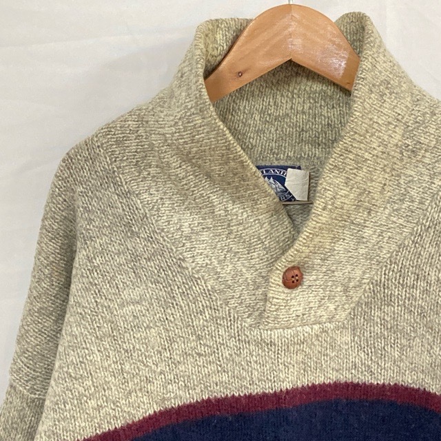 A1064 アトランティックトレーダーズ XL アメリカ古着 USA製 ウール混 ニットセーター ボーダー マルチカラー Atlantic Traders メンズ拍卖
