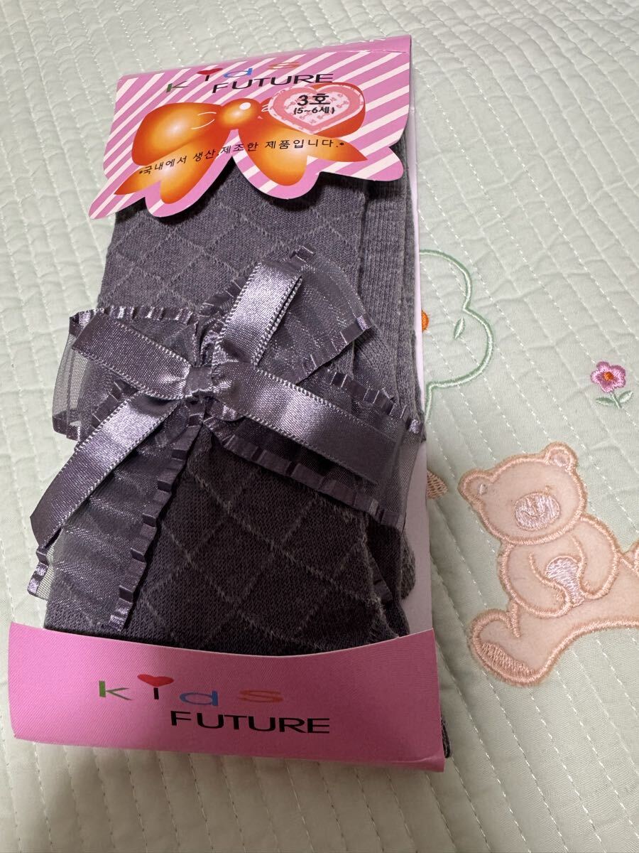 新品未使用 韓国製 キッズおしゃれタイツ 子供 可愛い キュート エレガント 美脚 秋冬 4歳〜5歳用 品番5073拍卖