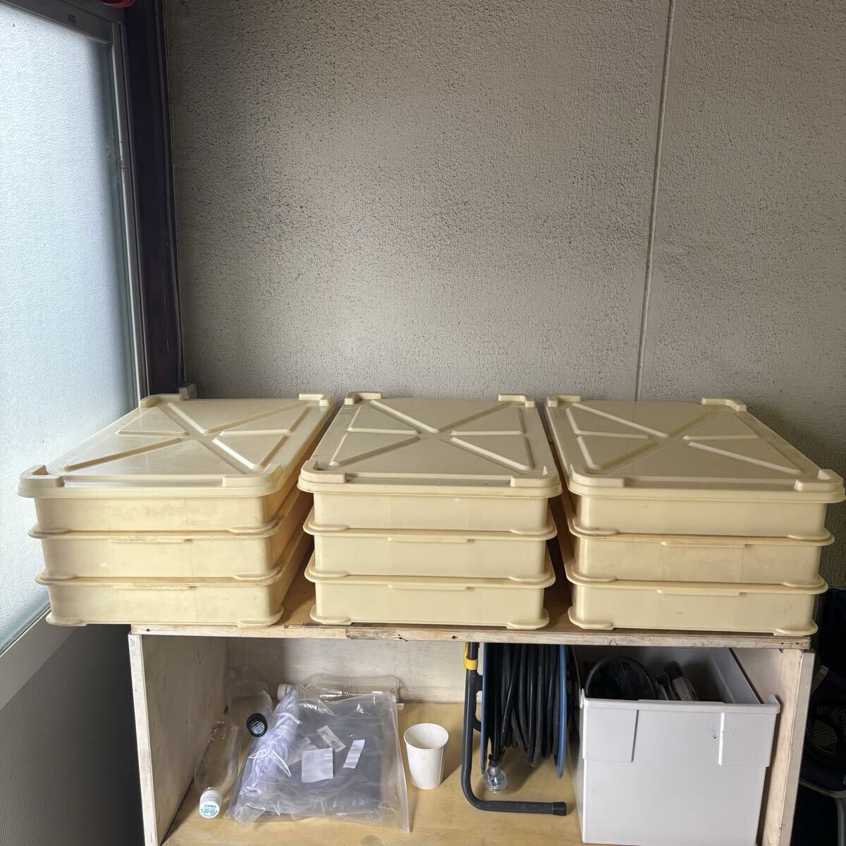 中古 サンコー 中型番重 9枚 蓋3枚セット ばんじゅう拍卖