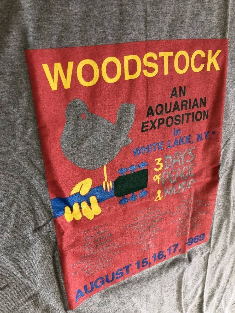 ウッドストックTシャツ・色*グレー・Lサイズ・野外フェス*新品☆売り切り特価☆拍卖