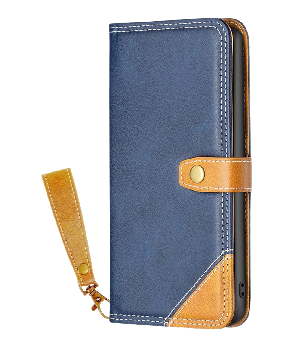 Nubia S 5Gケース 手帳型 カード入れ収納 スタンド機能 財布 全面保護 フェイクレザー ブルー ay156拍卖