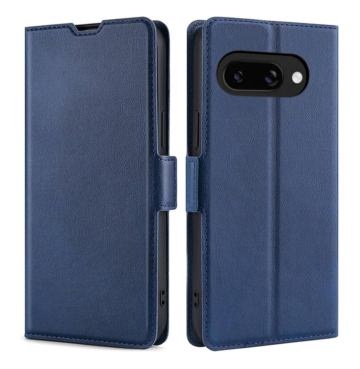 Google Pixel 9a ケース 手帳型 軽量 炭素繊維調 PUレザー TPU マグネットフリップ カード収納 スタンド ネイビー ay457拍卖