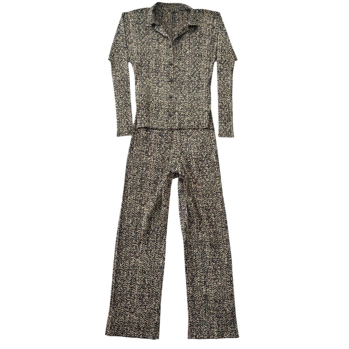 プリーツプリーズ イッセイミヤケ 総柄 プリーツ セットアップ Pleats Please Issey Miyake All-Over Printed Pleated Set 拍卖