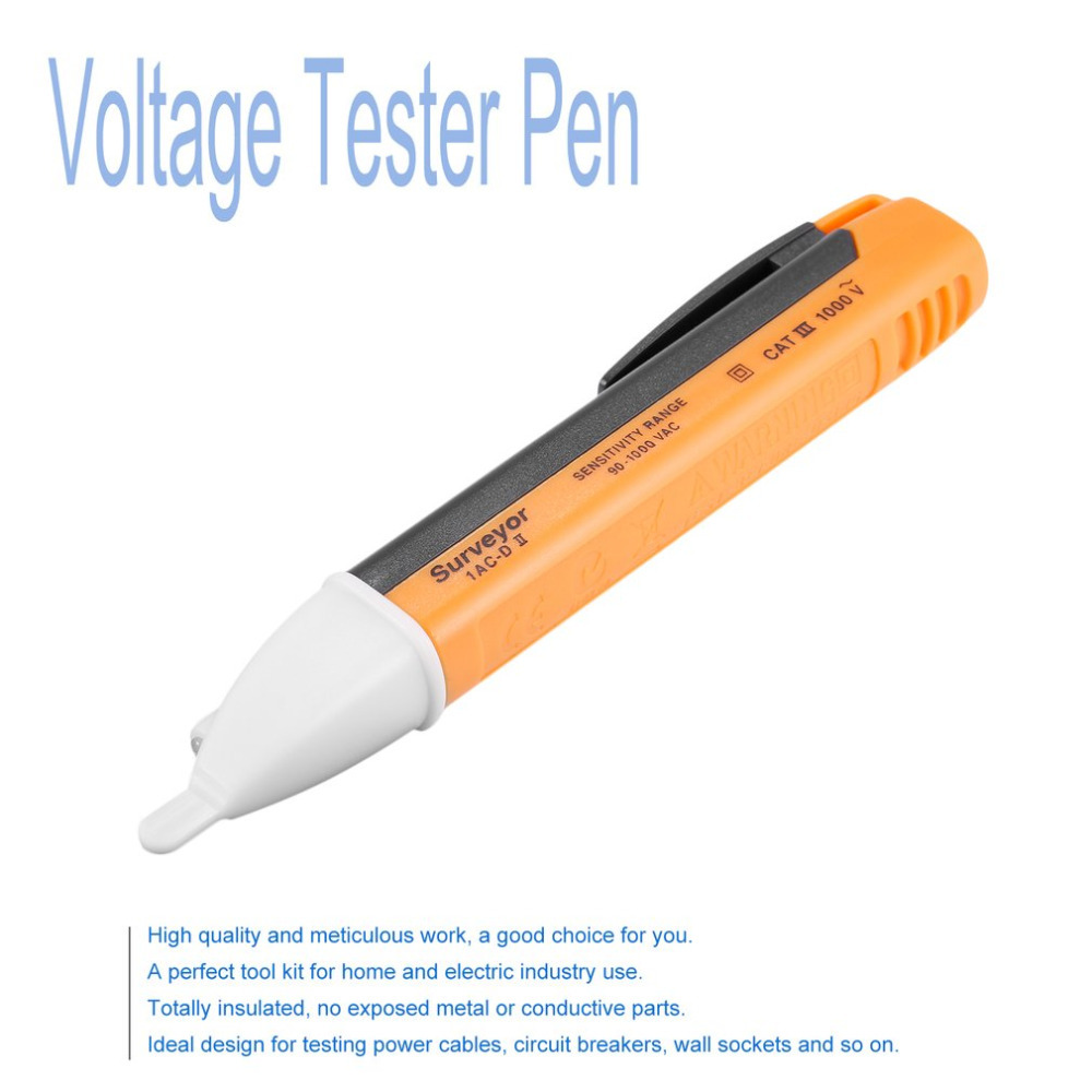 検電器 90~1000V 電圧テスターペン 電圧検出 非接触導通チェッカー 通電テスター 音響発光式 【送料230円】拍卖