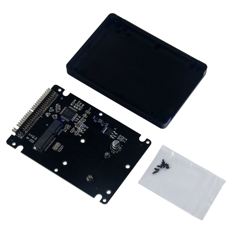mSATA/PCI-E SSD→IDE 2.5インチ 9mm厚 変換アダプター ケース付 【送料230円】拍卖