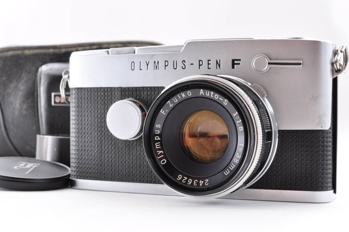 OLYMPUS PEN FT+ F.Zuiko 38mm F1.8 / オリンパス ペンFT フィルム一眼レフカメラ 単焦点レンズ付 純正ケース フード 現状品 CS50007拍卖