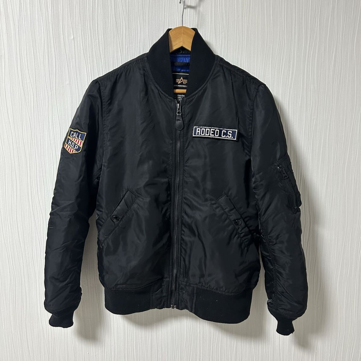RODEO CROWNS ALPHA INDUSTRIES ロデオクラウンズ アルファ MA1 黒 レディース サイズM フライトジャケット ミリタリー a1189拍卖
