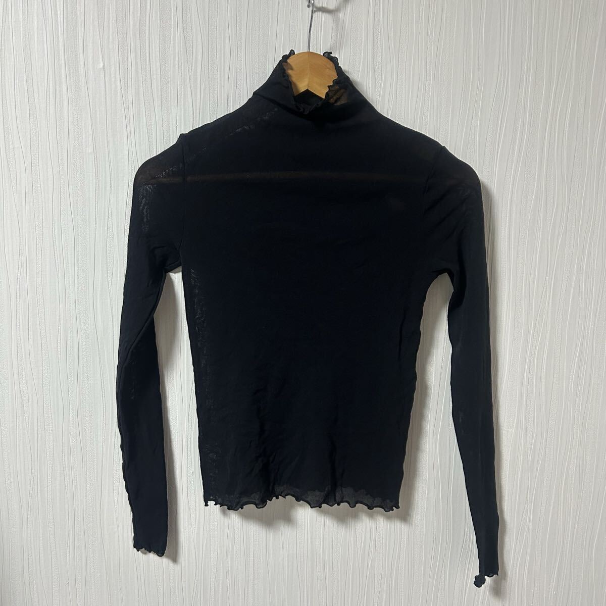 Sensounico センソユニコ ハイネック シアートップス ブラック サイズ38 レディース インナー a1212拍卖